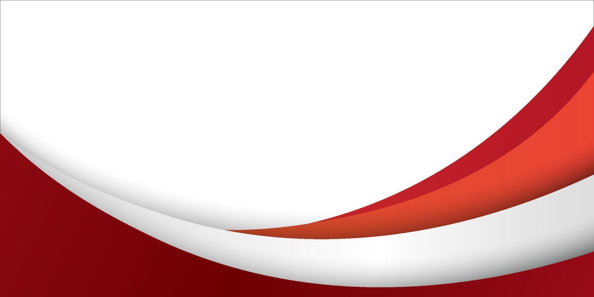 Wavy abstract business banner in red and orange color. modern . vector