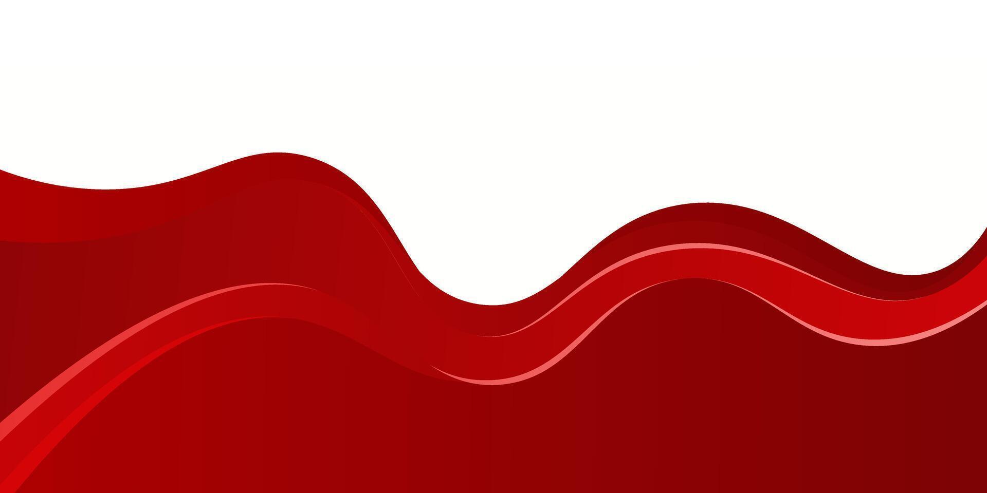 wave of red paint on white background. vector