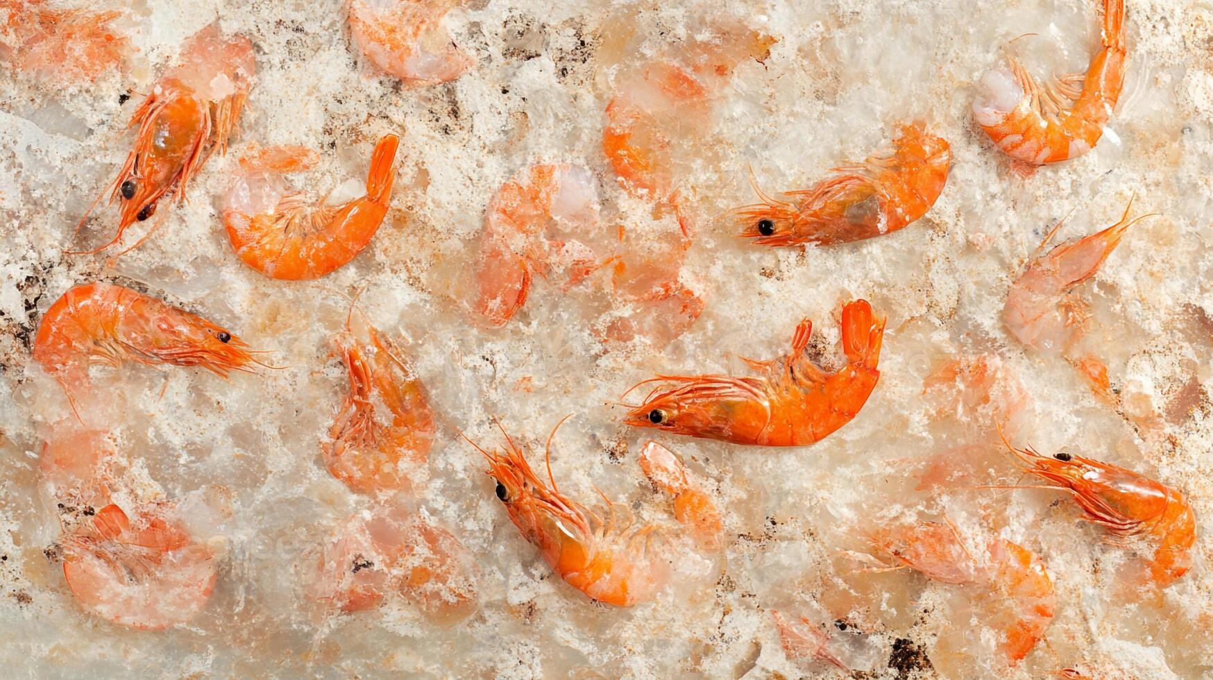 Top View Large Shrimp Scampi, Food Image photo