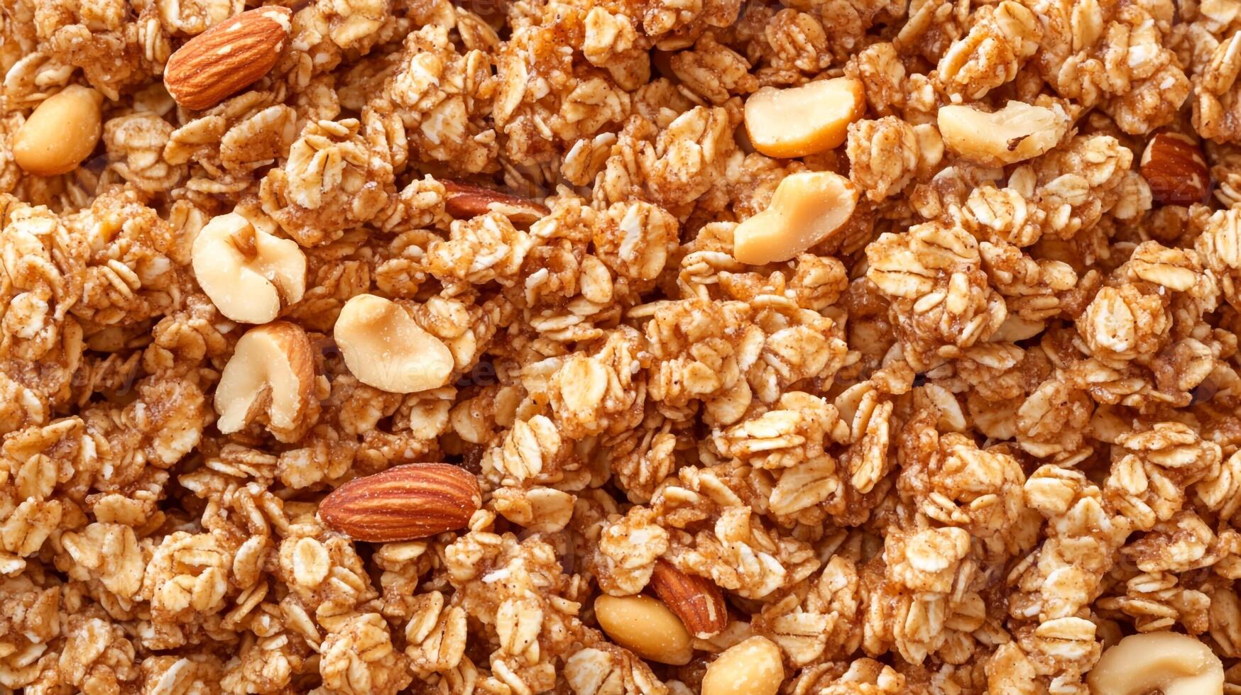 Top View Maple Walnut Granola, Food Image photo