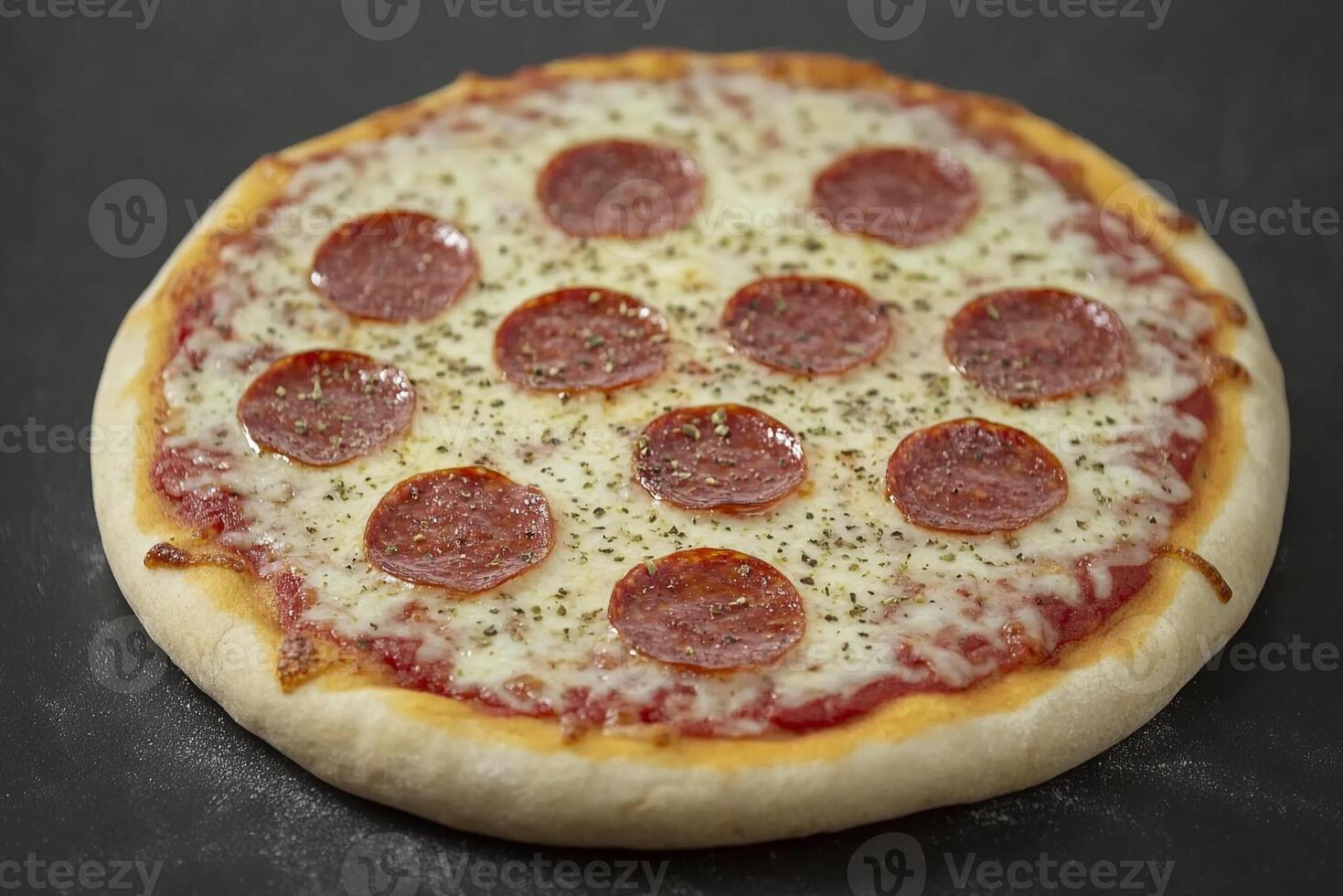 Pepperoni Pizza With Extra Cheese, Copy Space, Food Image photo