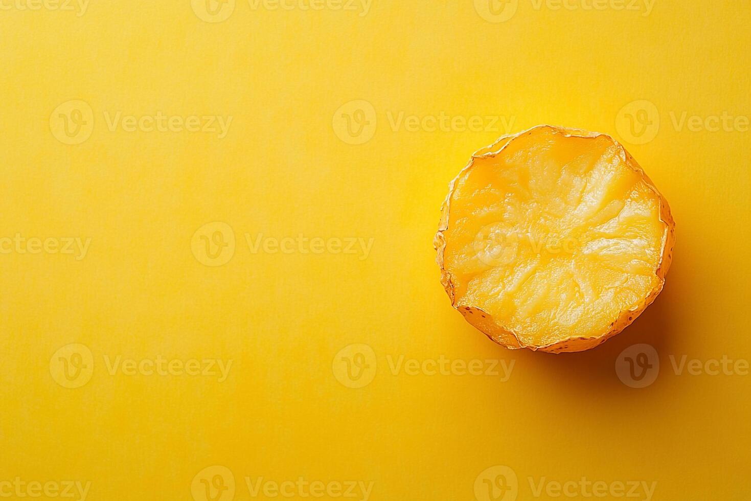 Top View Of Potato Gratin With Truffle Oil On Vibrant Background With Copy Space, Food Image photo