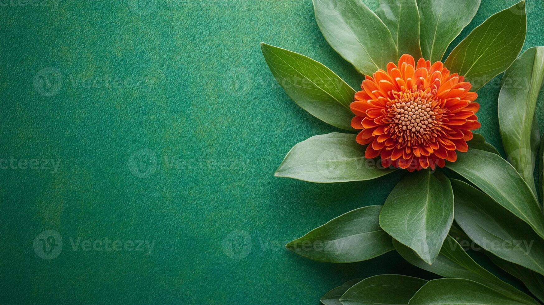 Blanket Flower on a vibrant background, top view photorealistic flower photo