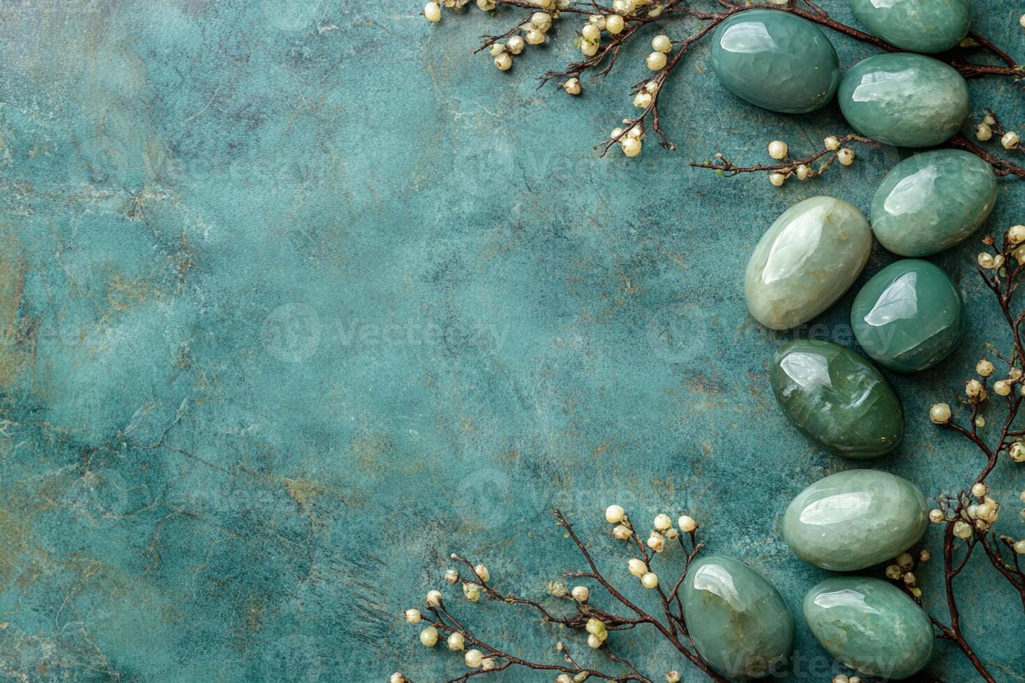 Jade on a vibrant background, photorealistic top view Jade plant photo