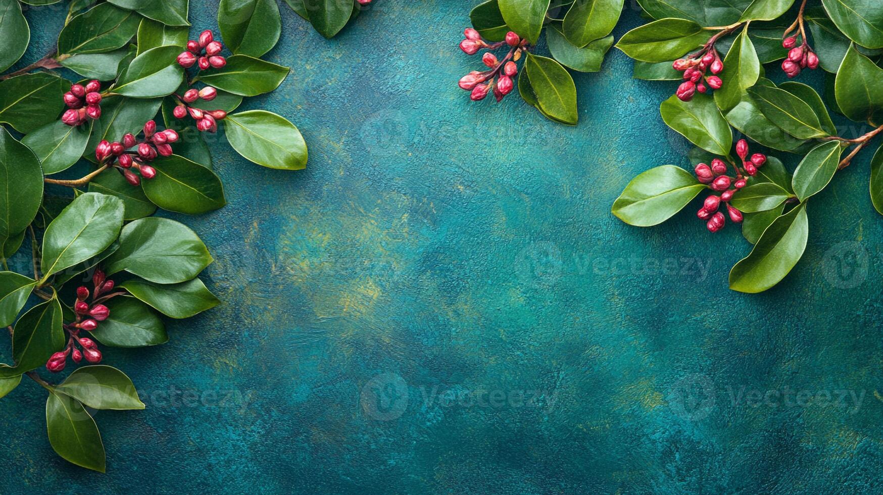 Kalmia on a vibrant background, top view photorealistic flower photo