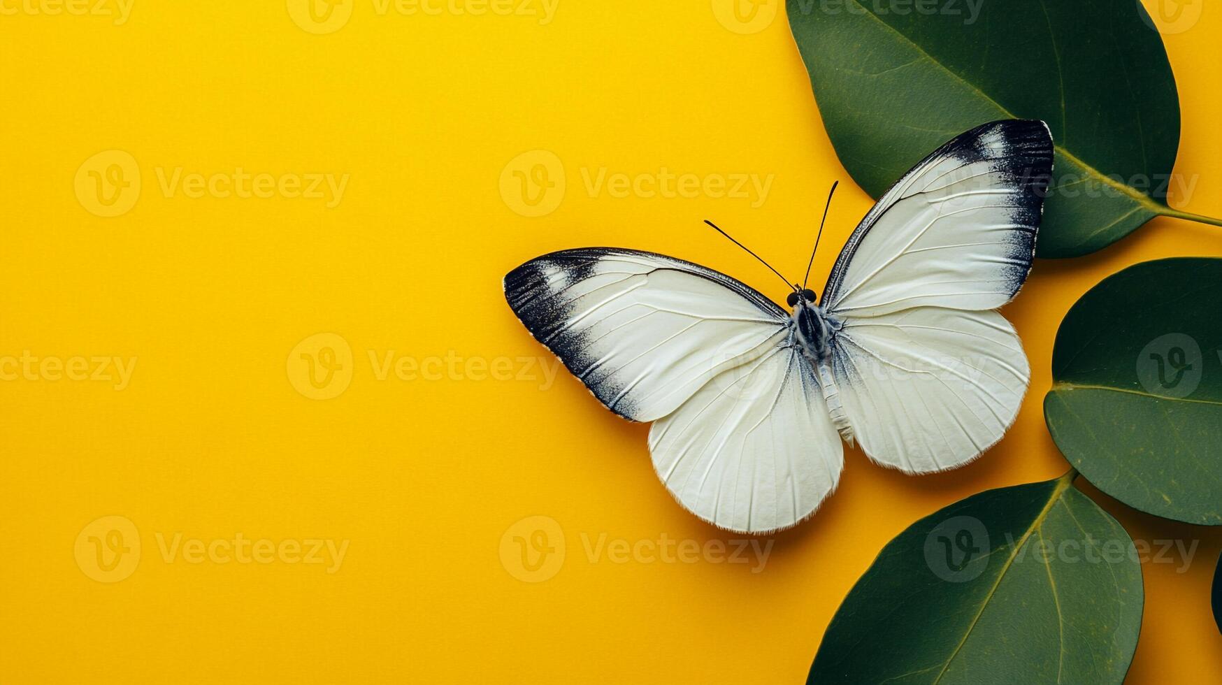 Top view Pieris on a vibrant background, plant setting photo