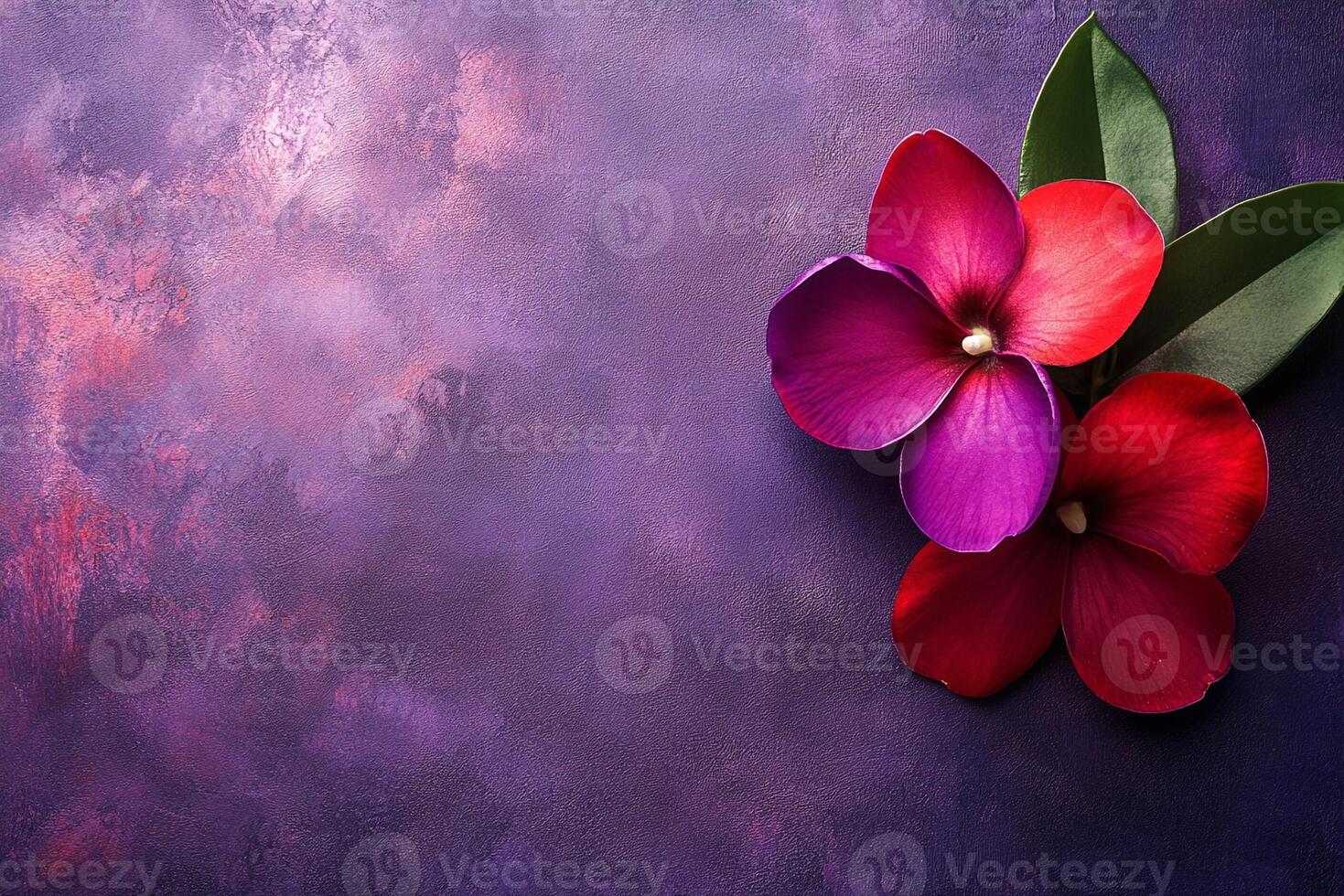 Top view photorealistic Pinguicula, plant set on a vibrant background photo