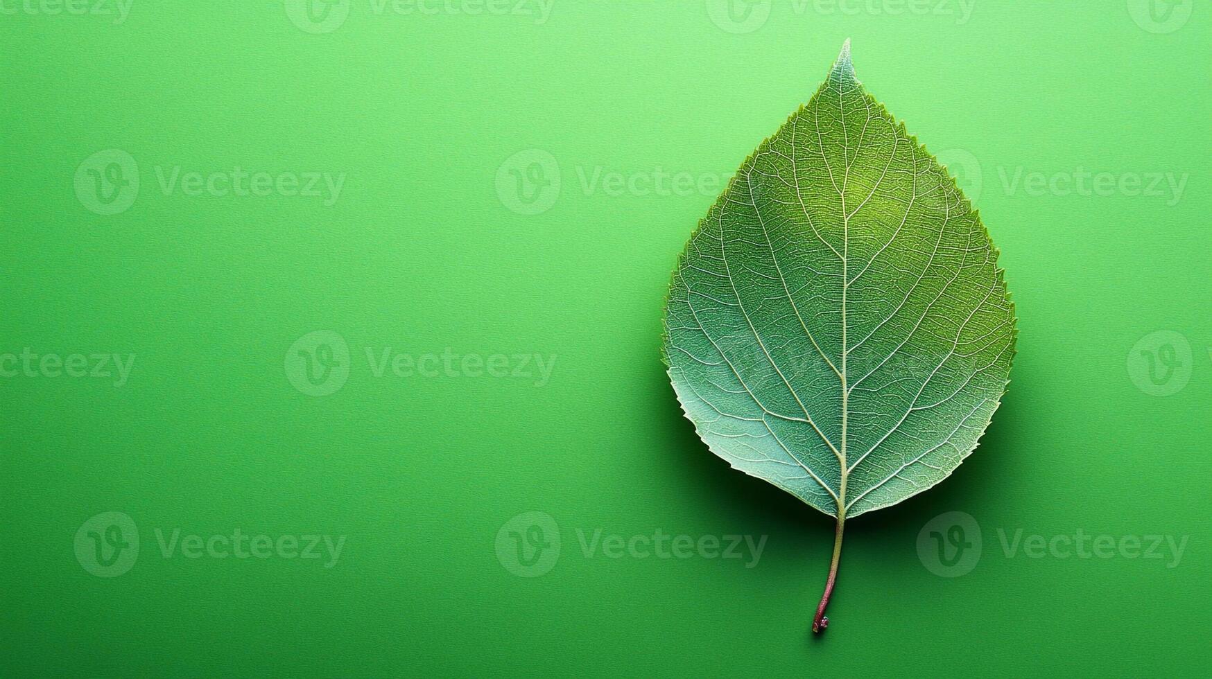 Top view Poplar on a vibrant background, plant setting photo