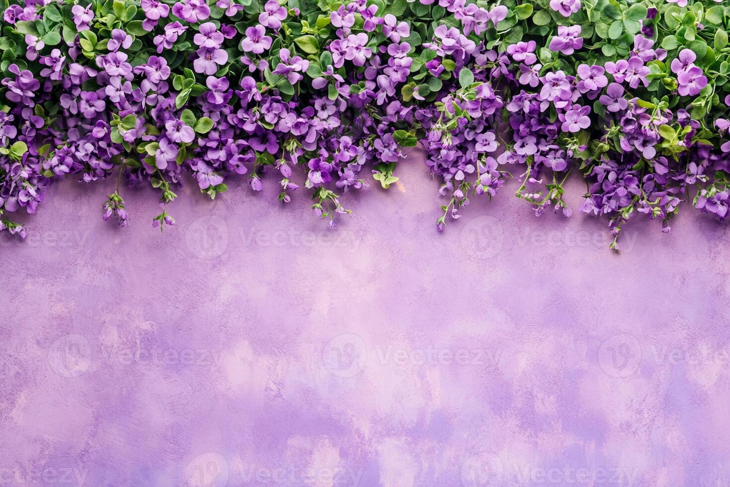 Prostanthera on a vibrant background, top view photorealistic plant photo