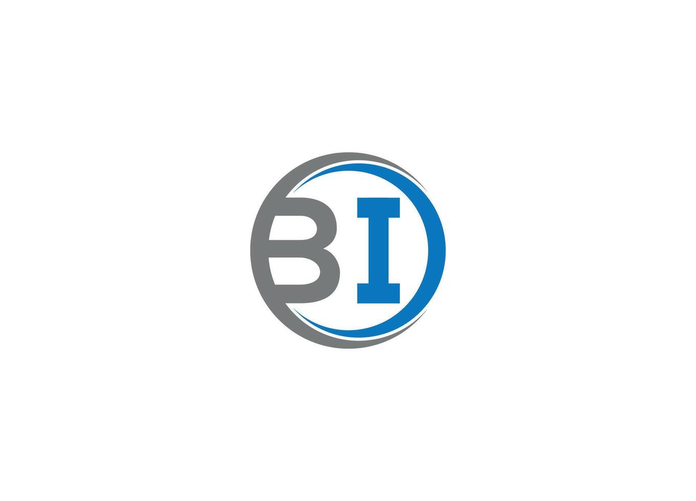Letter bi logo design icon template vector