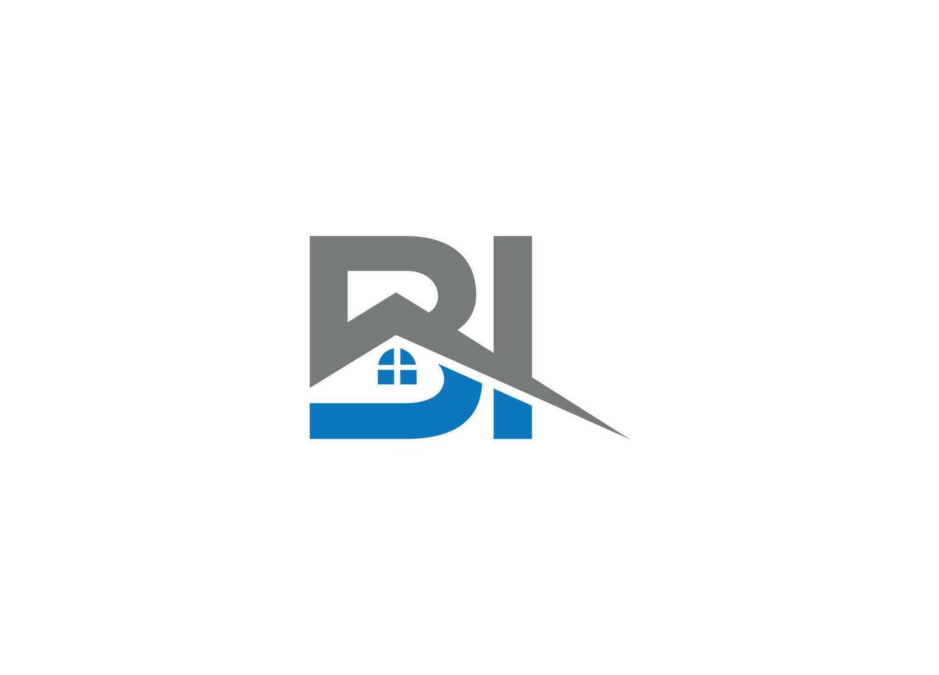 bi logo design icon vector
