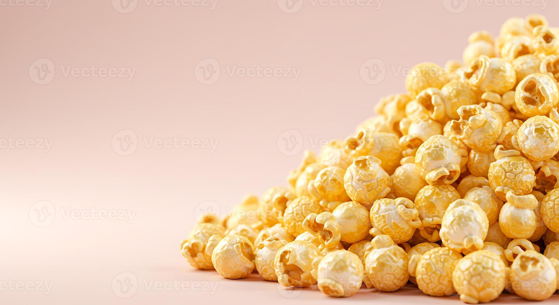 Pile of Popcorn on Soft Background for Food Concepts photo