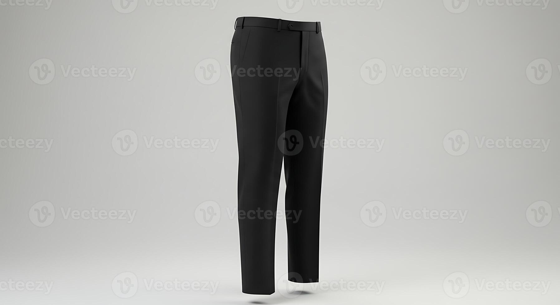 Black Dress Pants Isolated on Studio Background for Apparel Mockup photo