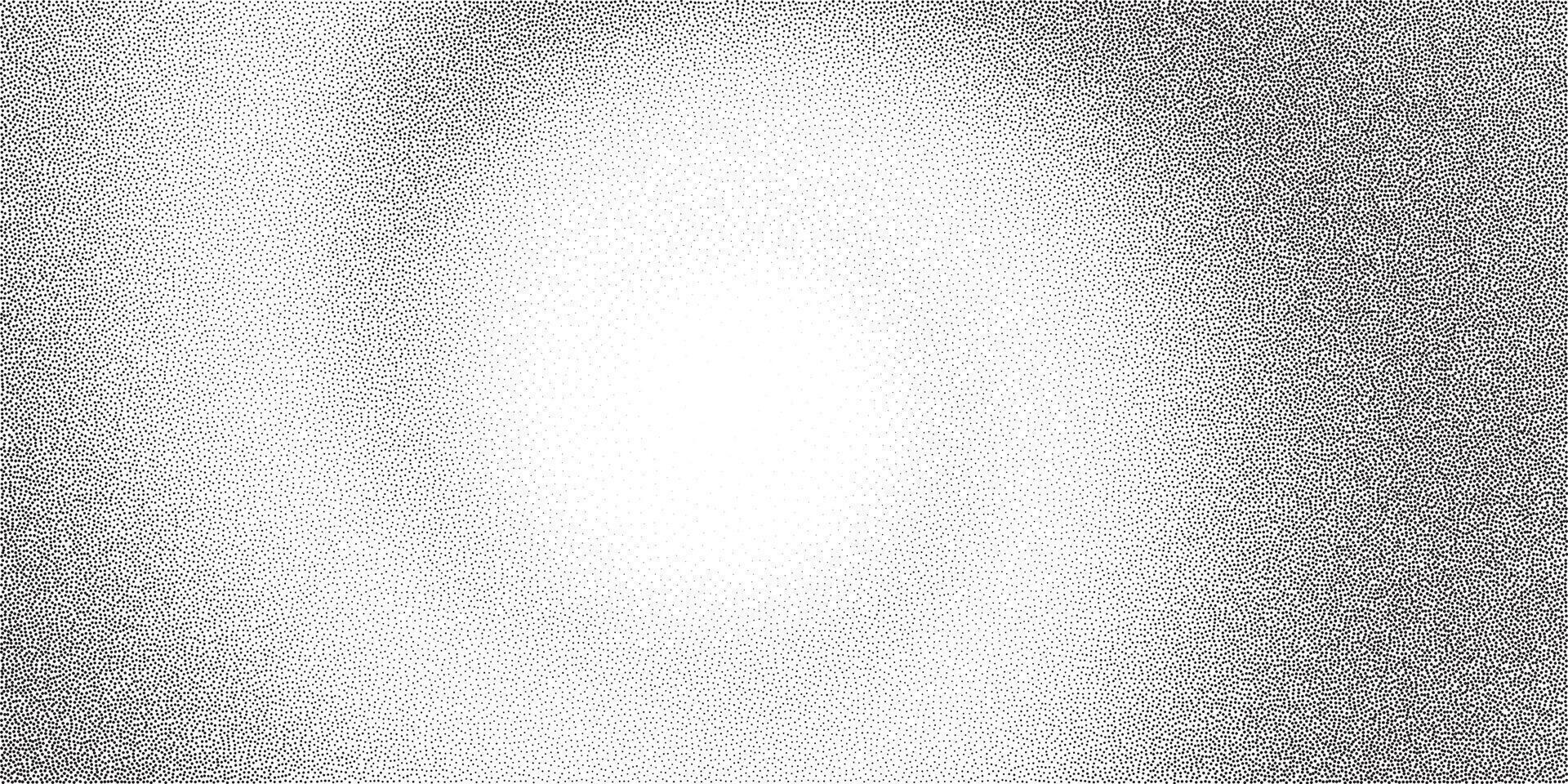 Black stipple halftone with soft spotlight glow at center. Perfect for poster, cover, or elegant minimal backgrounds. vector