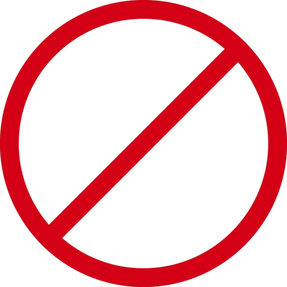 No Entry Sign - Prohibited Symbol Icon vector