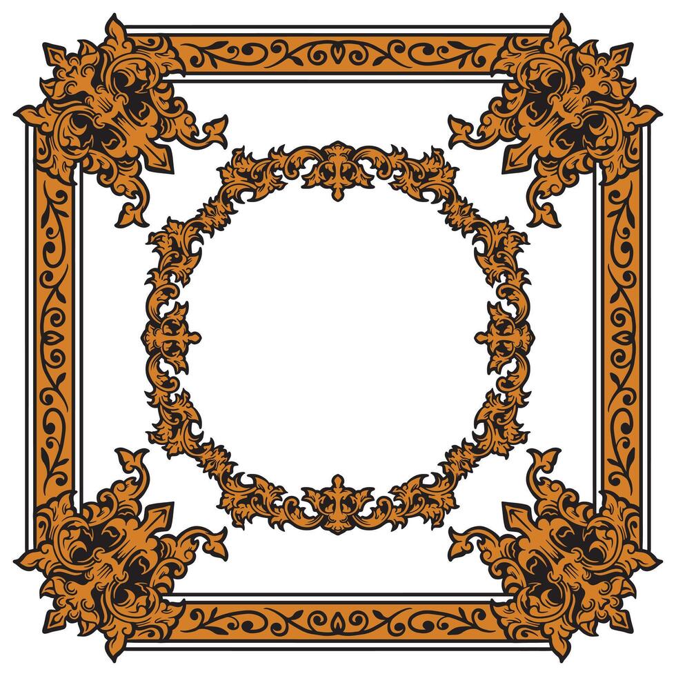 Luxury Gold Triangular Border For Greeting Card Designs vector