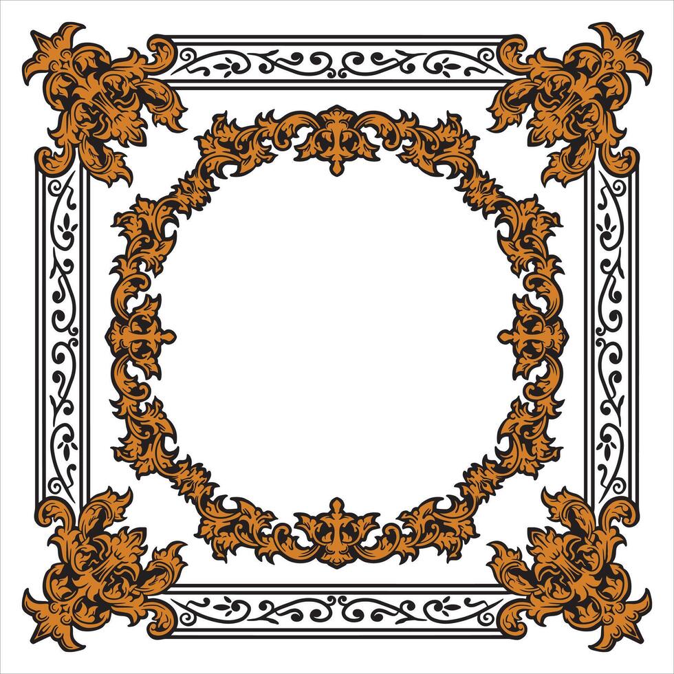 Gold Frame With Gem-Inspired Triangular Geometry vector