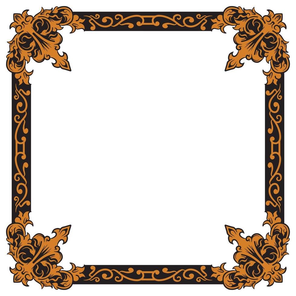 Luxe Gold Bracket Frame For Wedding Name Cards vector