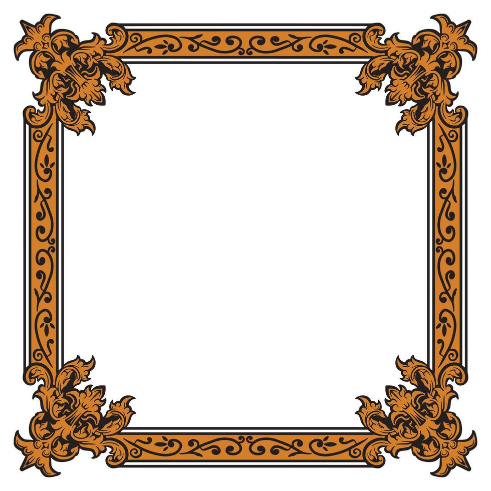 Classic Gold Hexagonal Frame For Branding Design vector