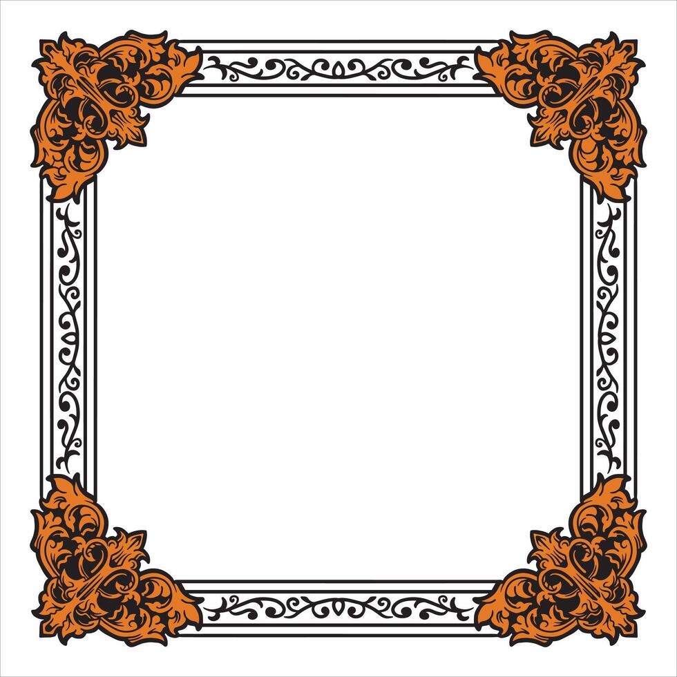 Embossed Gold Coin Frame With Beveled Edge vector