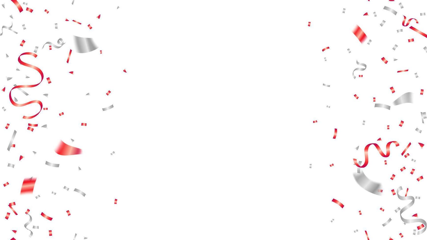 Happy Victoria's Day with confetti and ribbon element design. Seamless vertical background or frame vector
