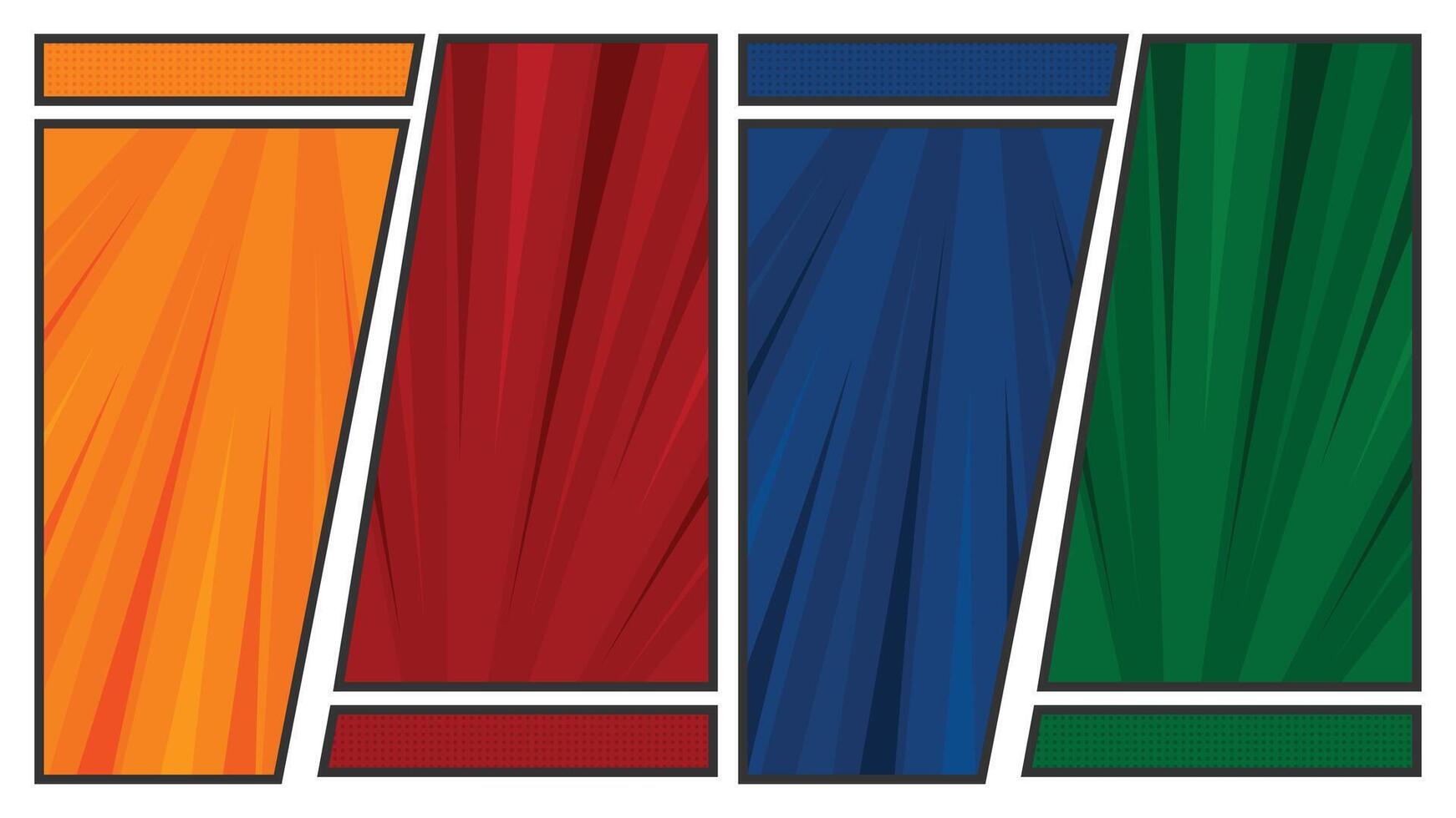Colorful Comic Panel Style Background with Vibrant Colors vector