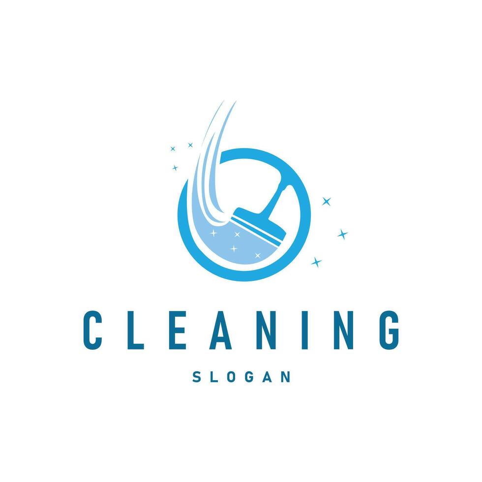 cleaning service logo minimalist concept cleaning tools illustration template symbol vector
