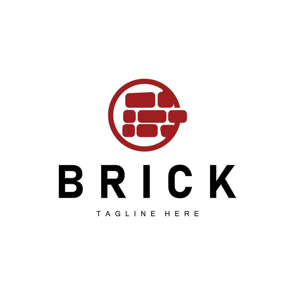 cool brick logo design brick for simple house building structure illustration of template symbol vector
