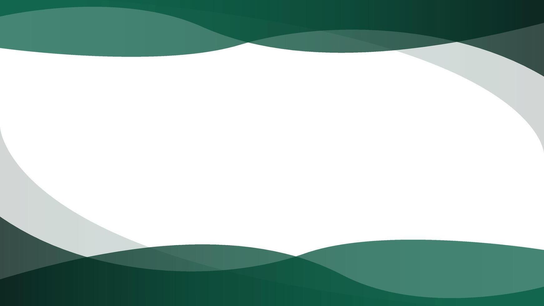 Dark green abstract geometric banner background, green abstract border on transparent background. vector