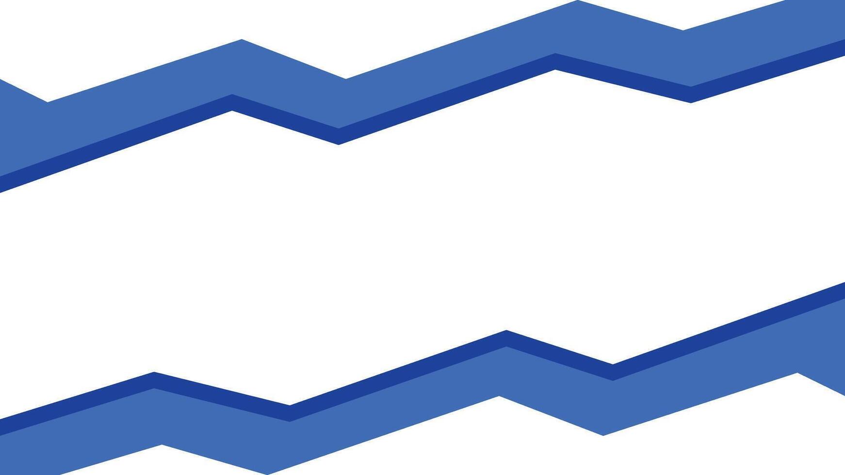 Minimal blue abstract zigzag geometric banner background, blue zigzag pattern on transparent background design. vector