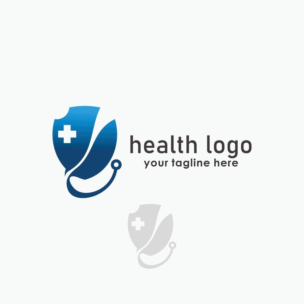 health and security logo design concept, safety icon design, medical logo template vector