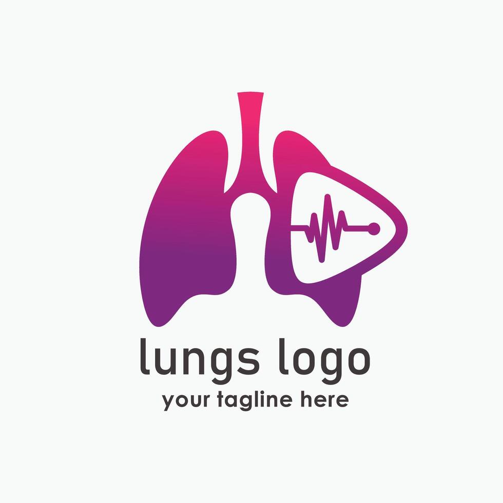 Lung Care Logo Template, health logo , lungs health icon design vector