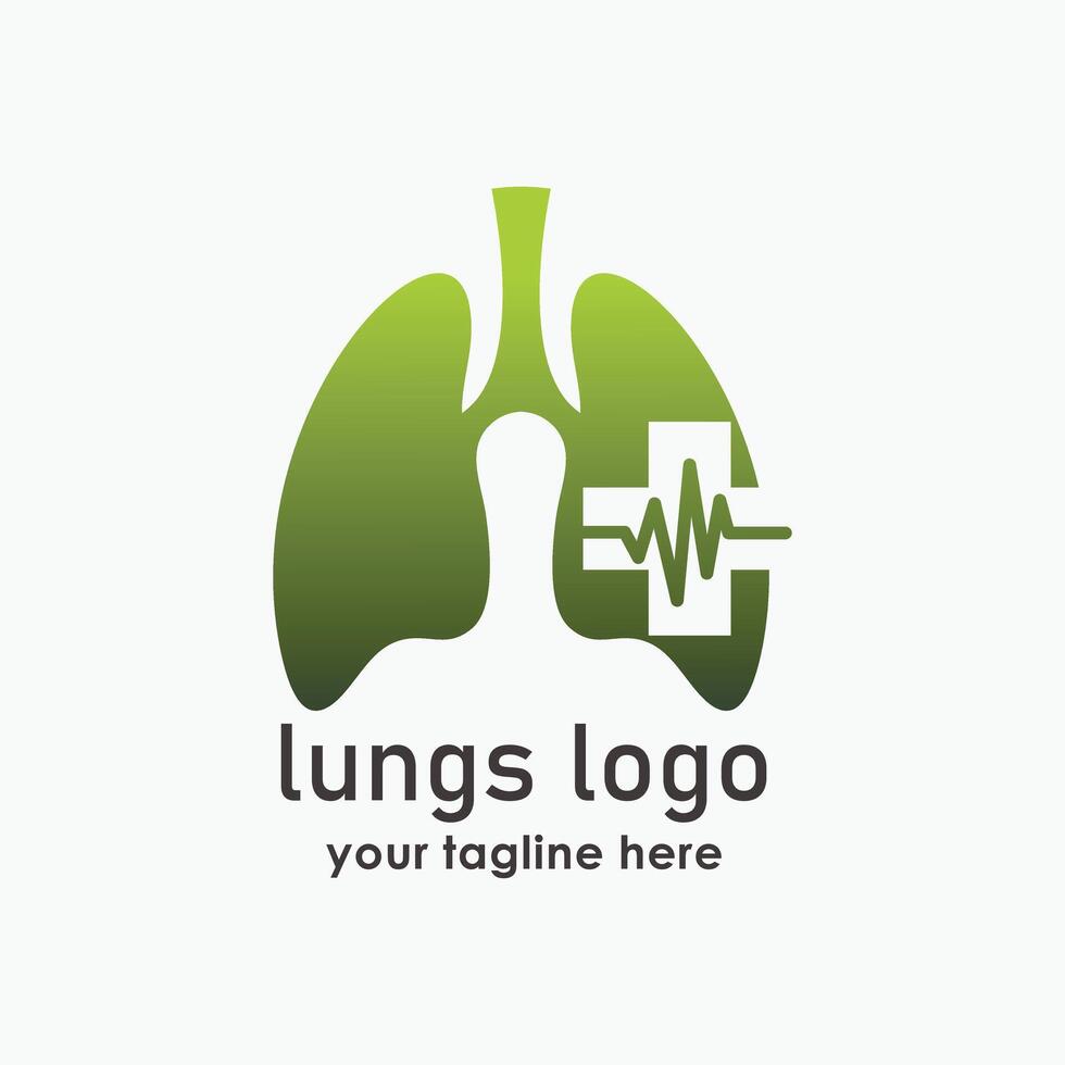 lung and medical logo design illustration, Lung Care Logo icon, Lungs Health logo designs concept vector