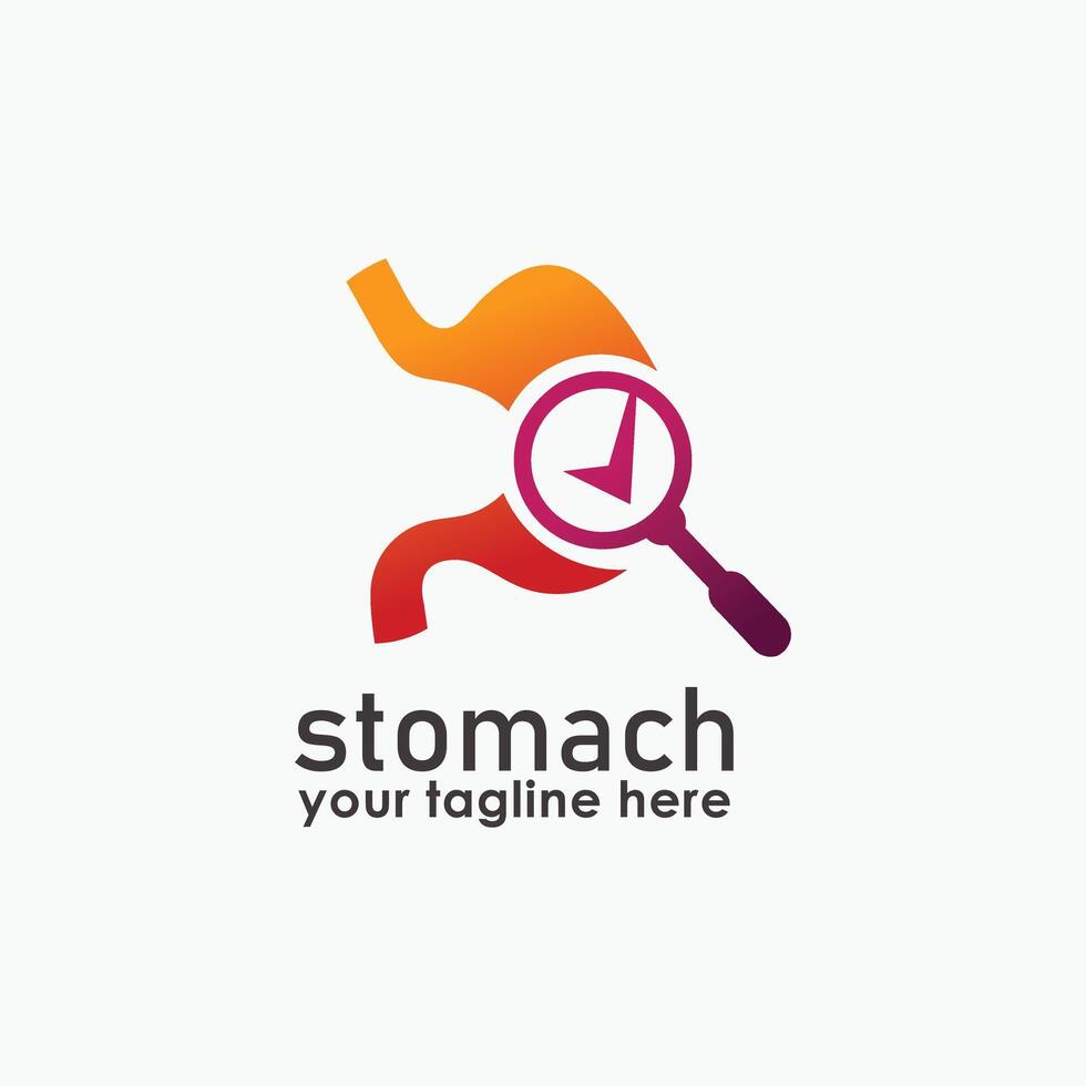 stomach and check logo concept, medical and technology logos, people healthy icon design vector