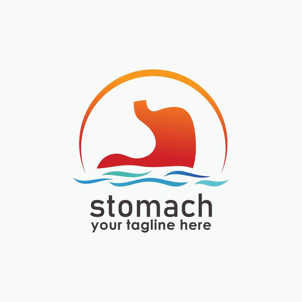 stomach care logo template, health and medical logos inspiration, people icon design vector