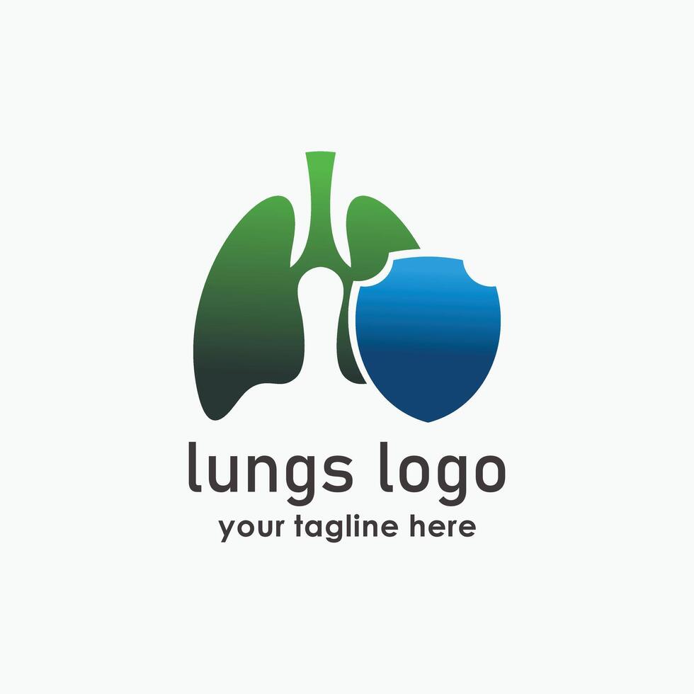 Lung Care Logo Template, health logo inspiration, lungs icon design vector