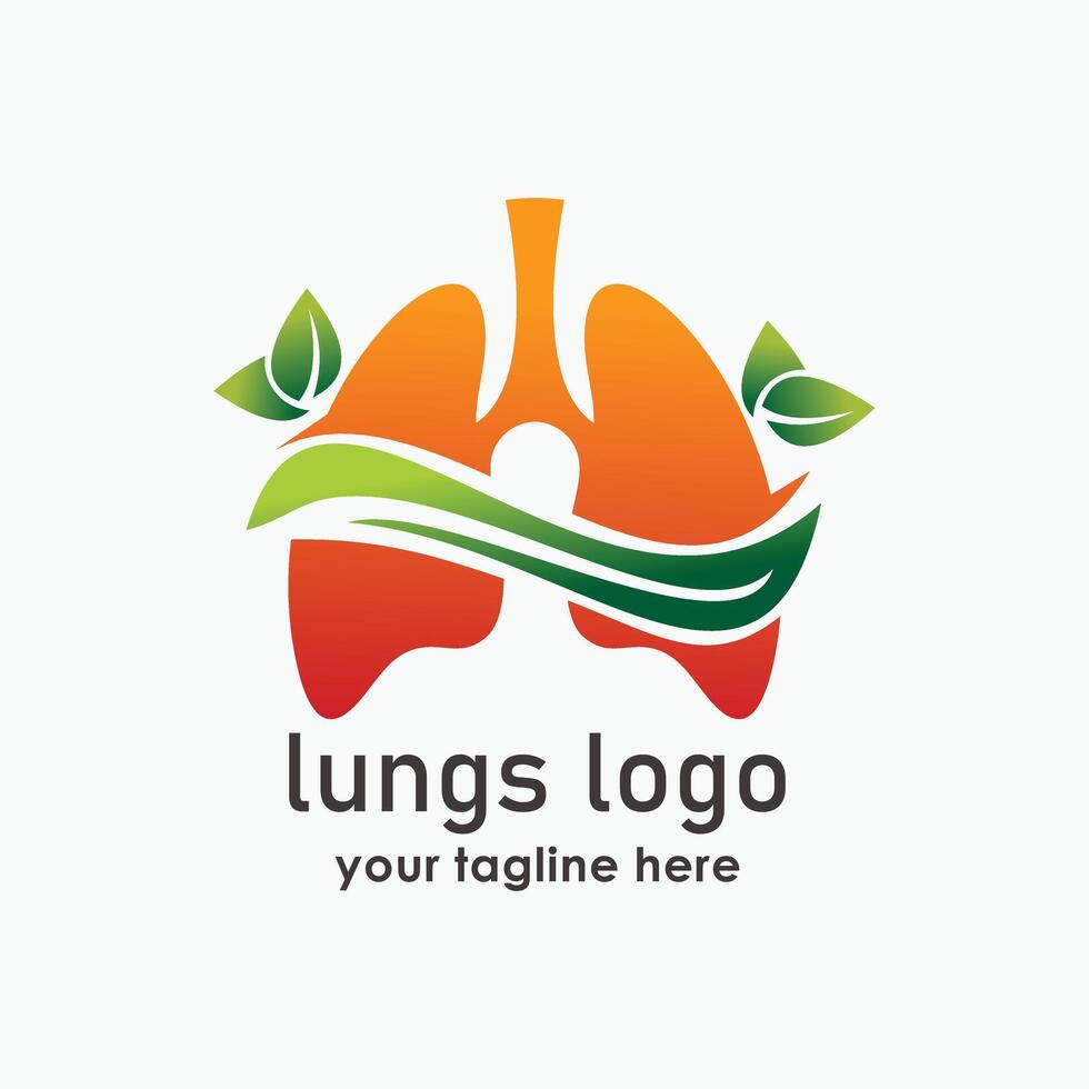 Lung Care Logo Designs , Nature Lungs Logo Concept , Lungs Health Logo vector