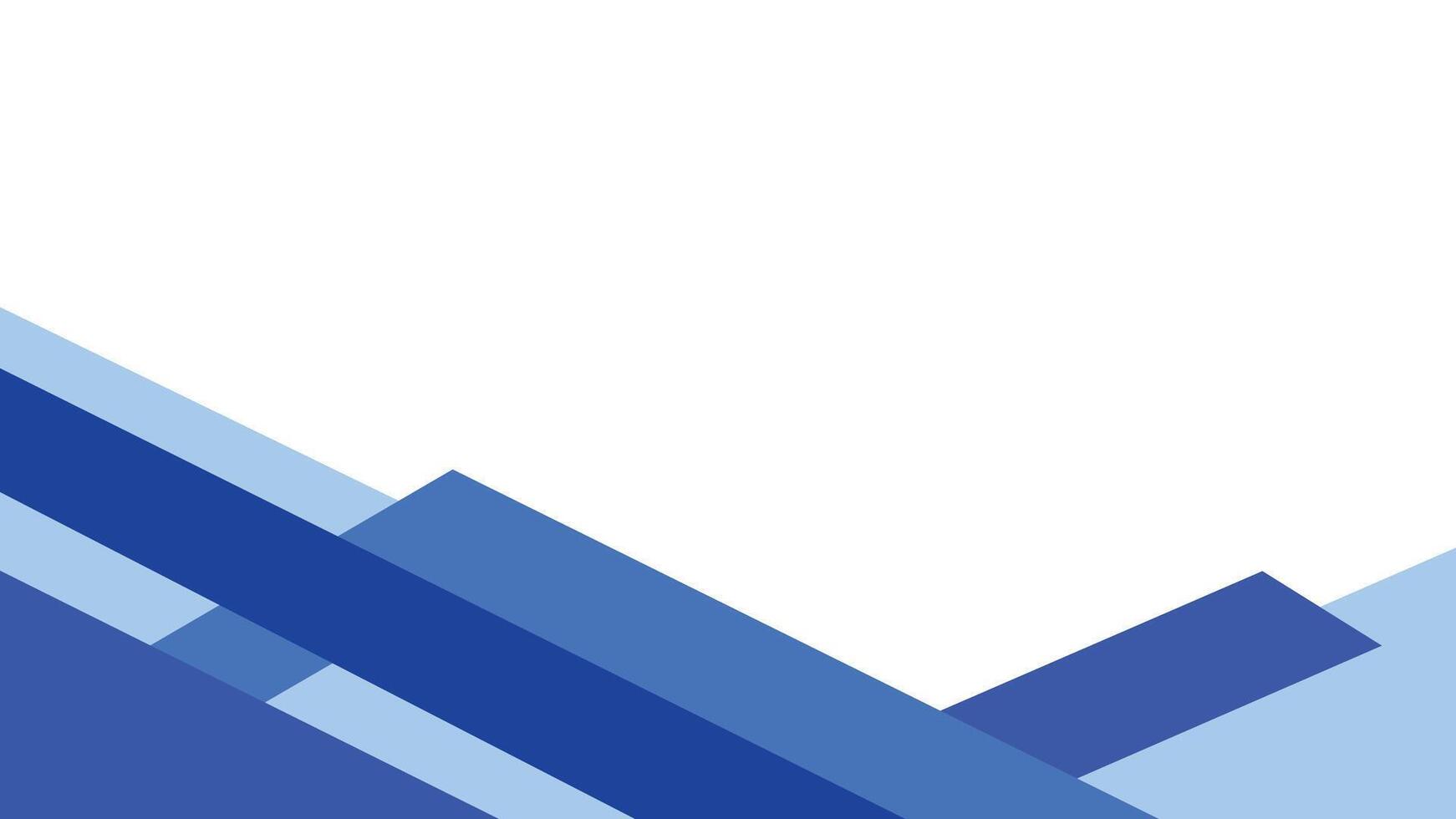 Minimal blue abstract geometric banner on white background, blue geometric shapes border design, copy space. vector