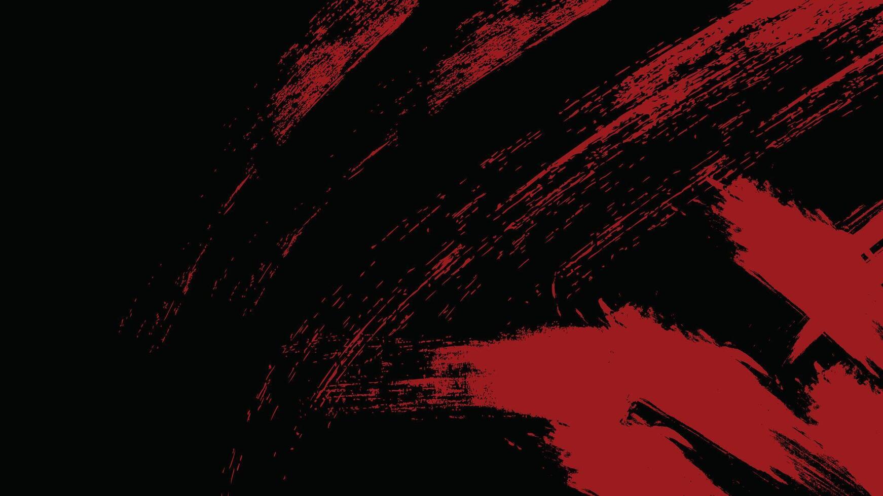 Grunge texture background featuring a distressed, rough, dark red abstract design on a black background. Vintage style vector