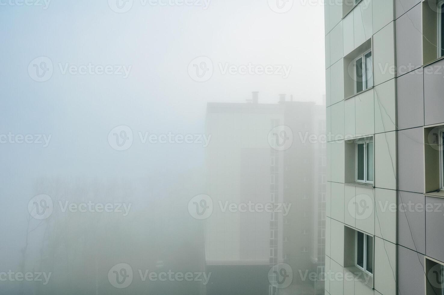 siberia, russia - dec, 2020 balconies in a high-rise building photo