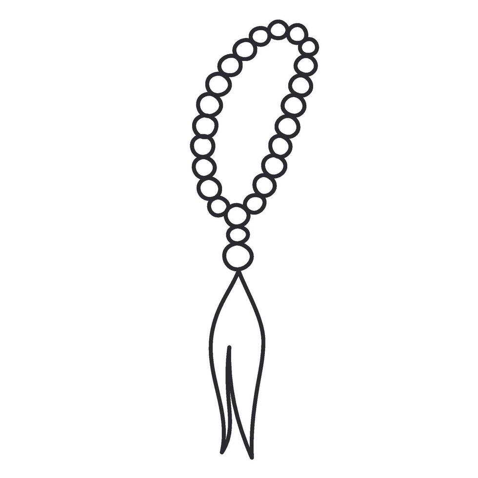 islamic beads coloring outline vector
