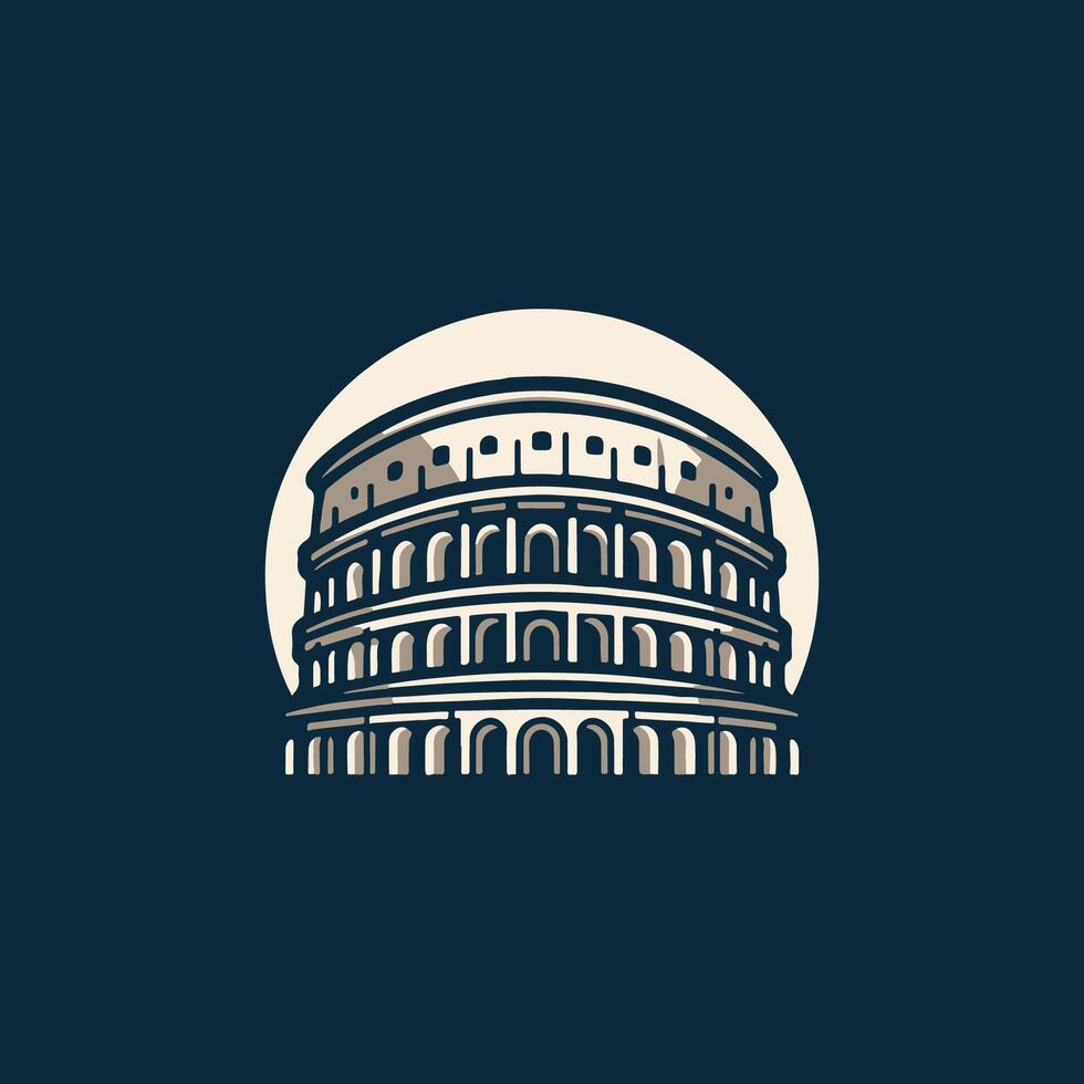 the colosseum in rome, italy vector