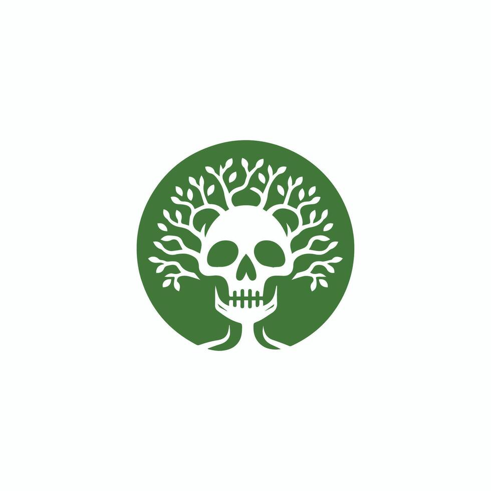 Skull Tree Logo vector