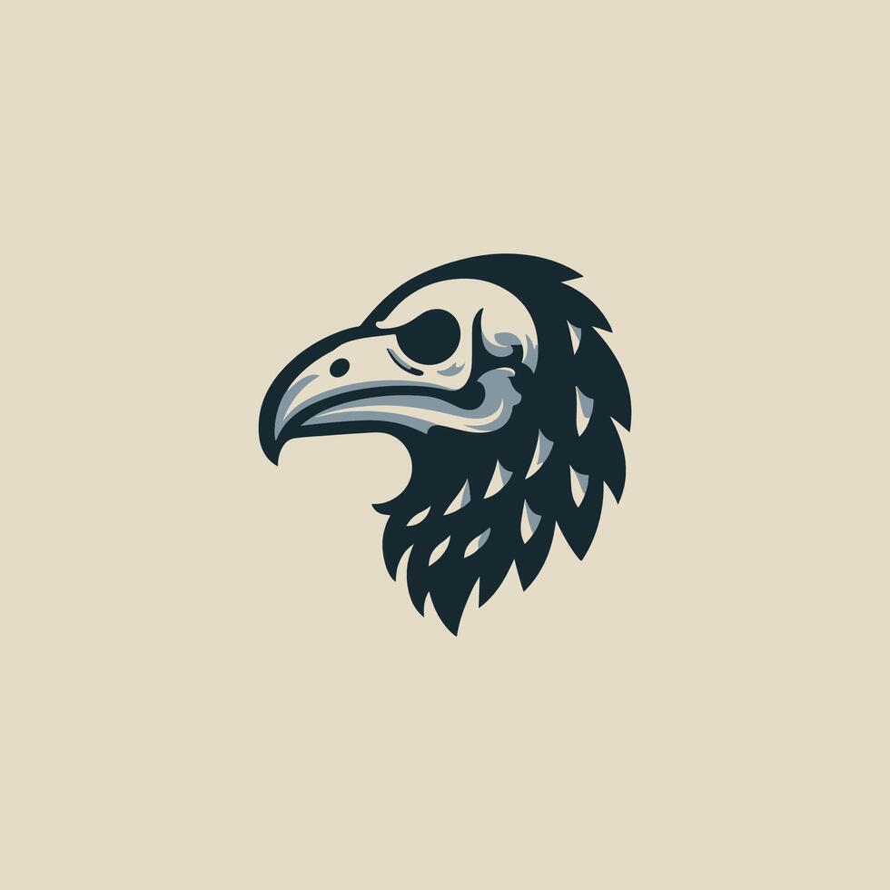 a black and white eagle head logo vector