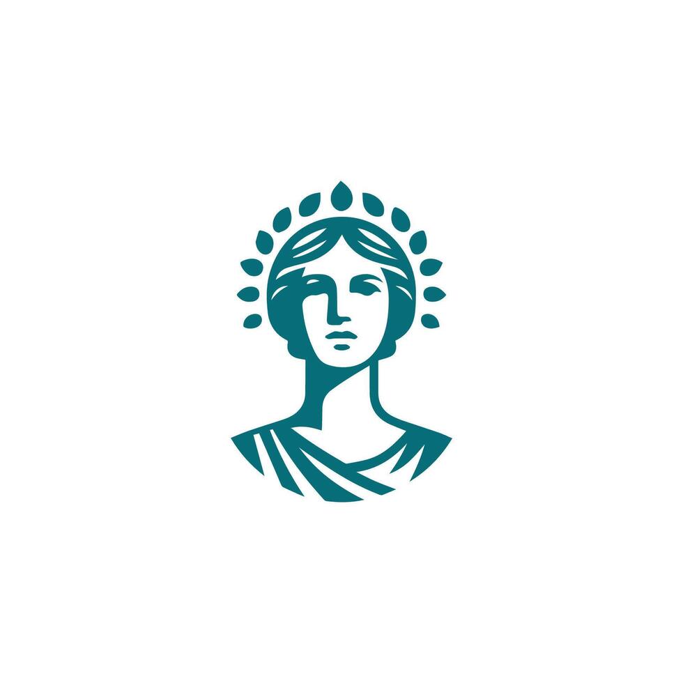 a logo for a company that is called the goddess of justice vector