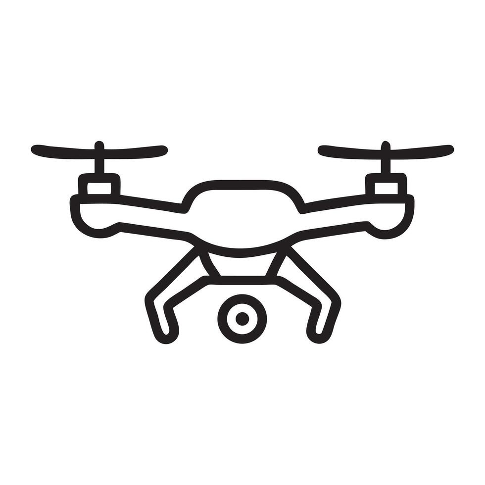 Simple Line Art Illustration of a Drone, drone concept line icon. Simple element illustration. drone concept outline symbol design vector
