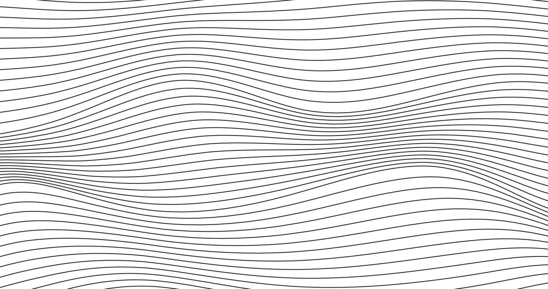horizon black wave stripe line on empty white background geography design vector