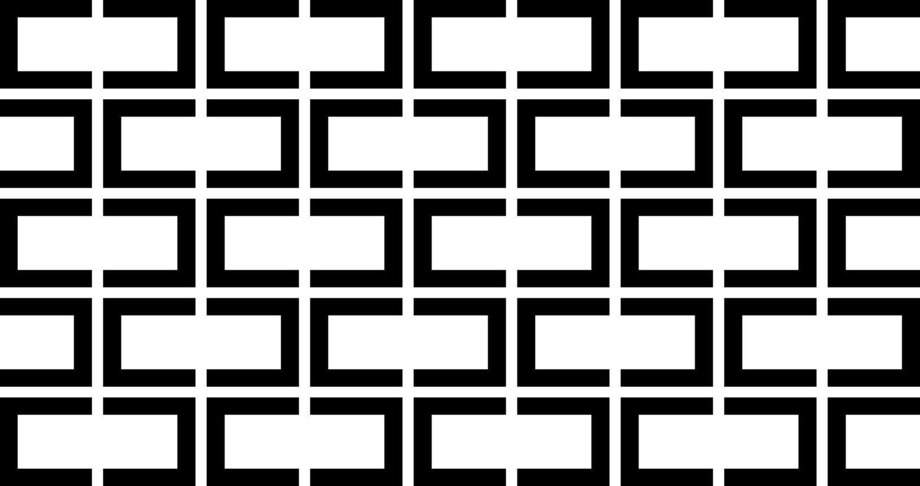 Horizon white bricks with black maze double frame pattern vector