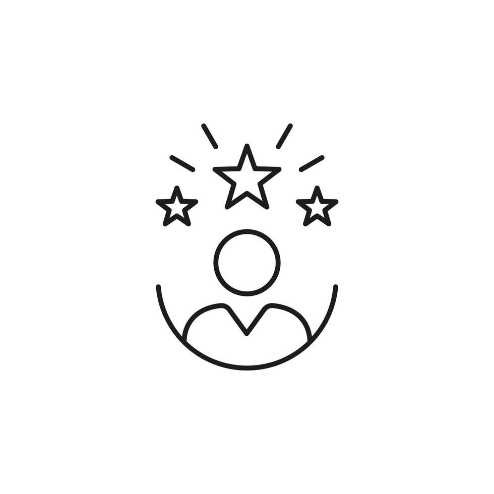 The concept of customer satisfaction with people and three stars, great for websites, social media and marketing materials to illustrate high ratings. vector