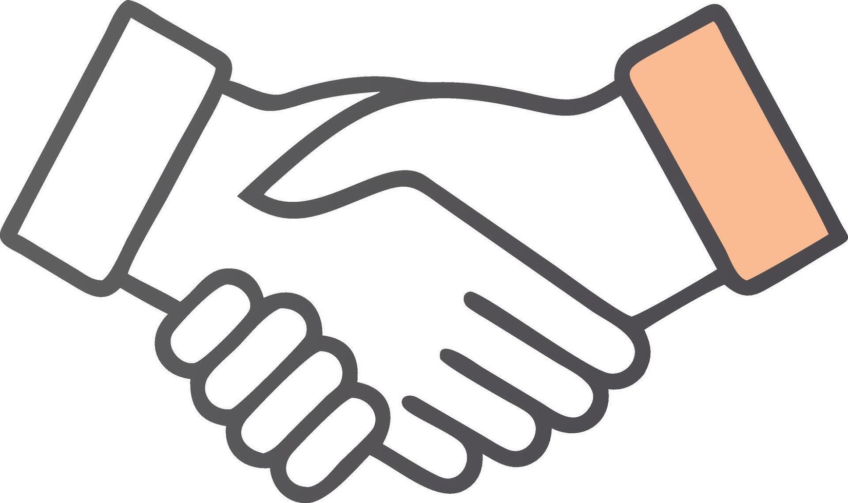 handshake icon for social media vector